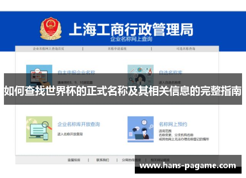 如何查找世界杯的正式名称及其相关信息的完整指南