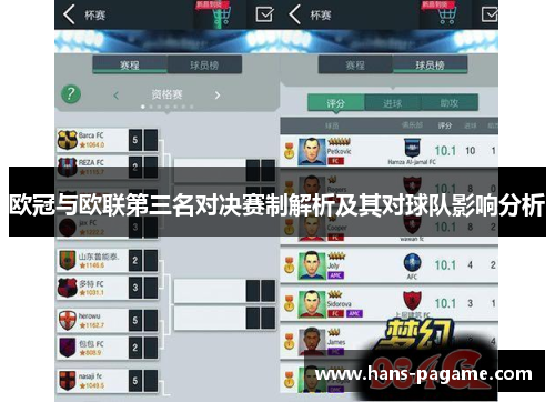欧冠与欧联第三名对决赛制解析及其对球队影响分析